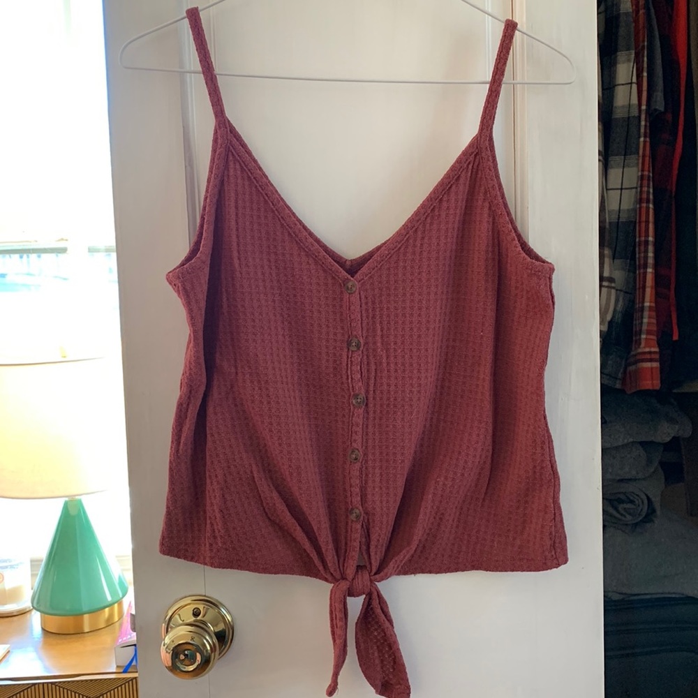 Dark coral cami